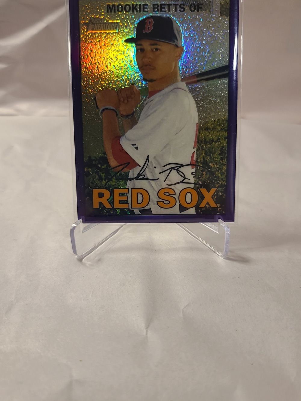 Mookie Betts 2016 Heritage Purple Refractor